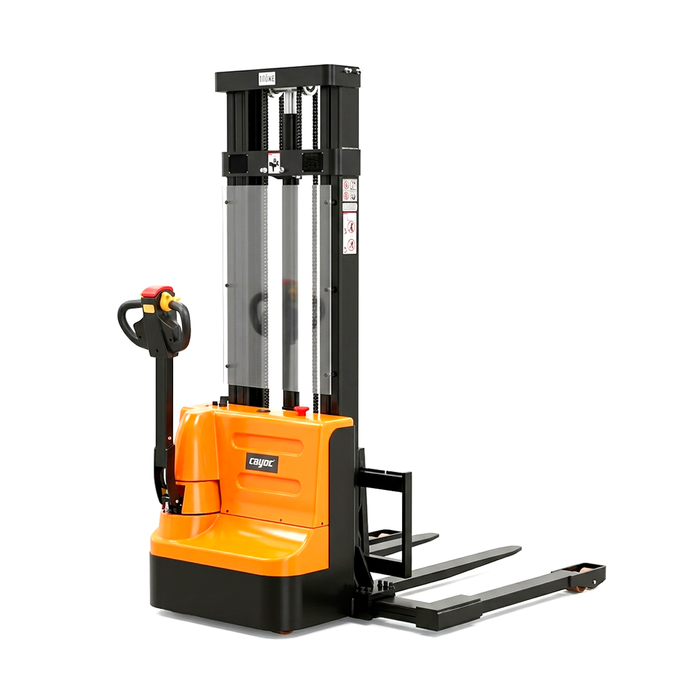 MONTACARGA CARRETILLA ESTIBADOR ELECTRICO PATA  AJUSTABLE UÑA CORTA 1.6 t Y 2 m RUEDAS PU