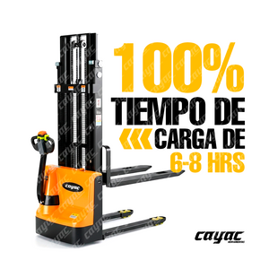 MONTACARGA CARRETILLA ESTIBADOR ELECTRICO PATA   FIJA UÑA LARGA 1.6 t Y 3 m RUEDAS PU