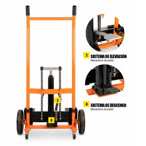 DIABLO APILADOR HIDRAULICO (CARRETILLA) 200 kg 90 cm PLEGABLE