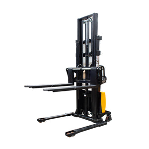 MONTACARGA CARRETILLA ESTIBADOR SEMIELECTRICO PATA ANCHA AJUSTABLE UÑA CORTA 2 t Y 3.5 m RUEDAS PU