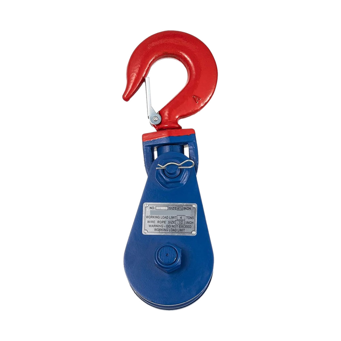 POLEA GIRATORIA 3" CAPACIDAD CABLE 3/8" CARGA 2 t GANCHO C/PESTILLO "PASTECA"