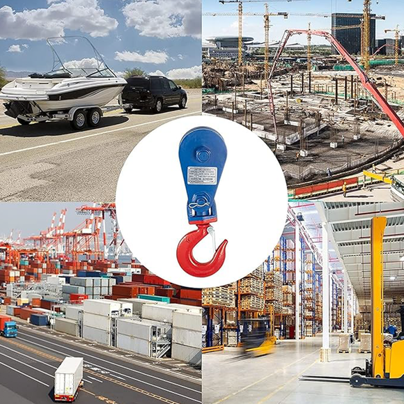 POLEA GIRATORIA 3" CAPACIDAD CABLE 3/8" CARGA 2 t GANCHO C/PESTILLO "PASTECA"