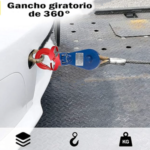 POLEA GIRATORIA 4.5" CAPACIDAD CABLE 1/2" CARGA 4 t GANCHO C/PESTILLO "PASTECA"