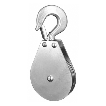 POLEA FIJA P/POLIPASTO 1 t DIAM. PARA CABLE HASTA 10 mm GANCHO/PESTILLO