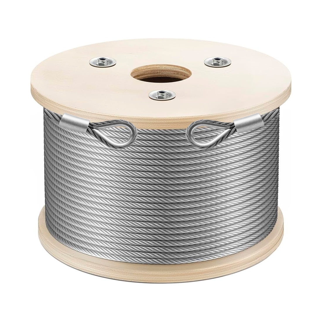 CABLE DE ACERO    1/4" 7x19 150 m C/TERMINALES
