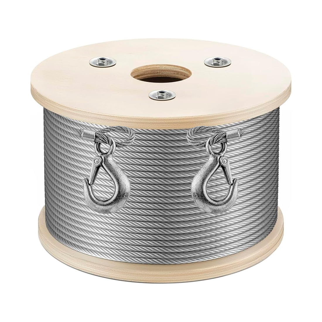 CABLE DE ACERO     3/16"  7x7  75 m C/GANCHOS ESLINGA