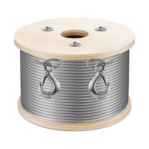 CABLE DE ACERO     3/16"  7x7  75 m C/GANCHOS ESLINGA