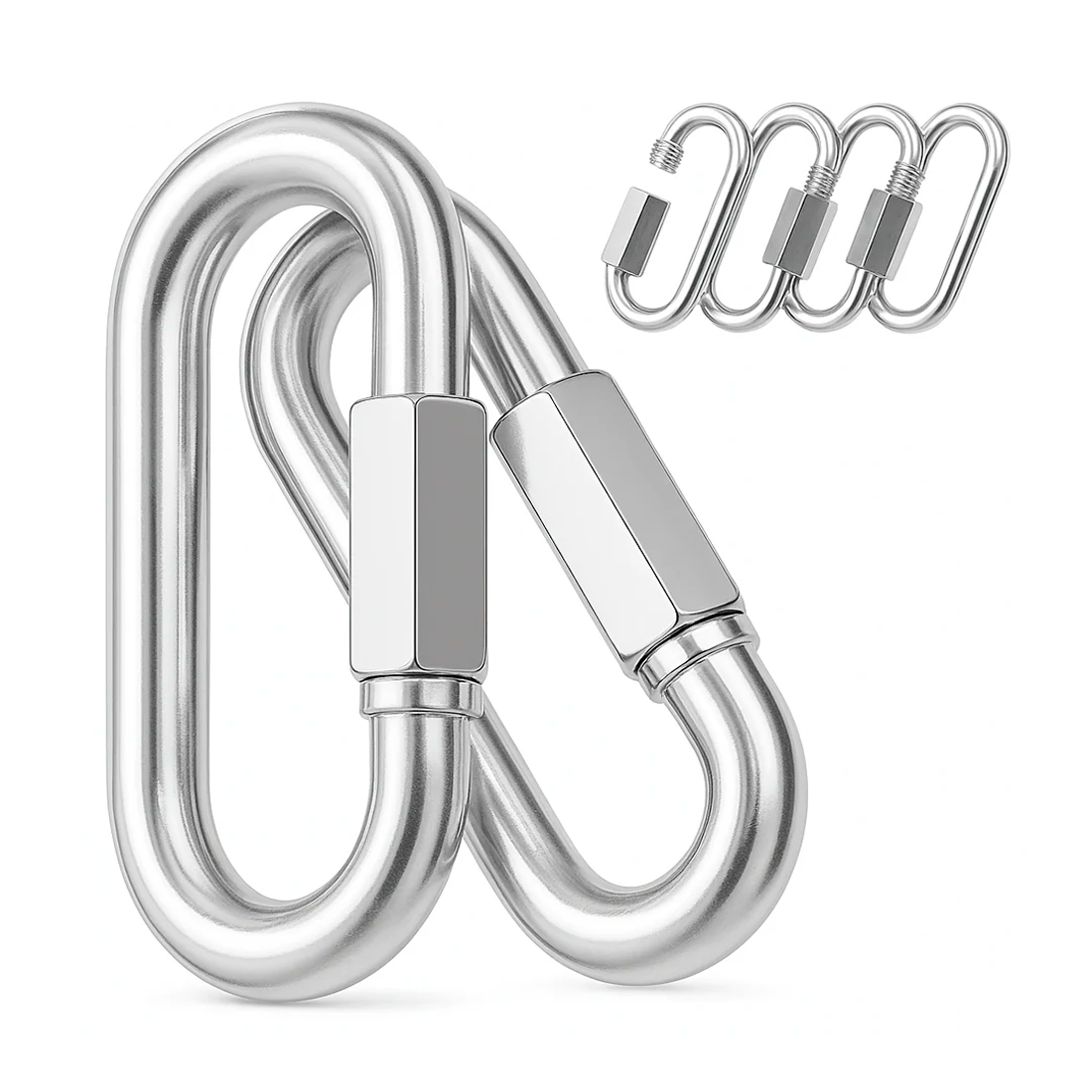 ESLABON RAPIDO C/TUERCA 10 mm 3/8 y 3 1/2" C/20 PIEZAS