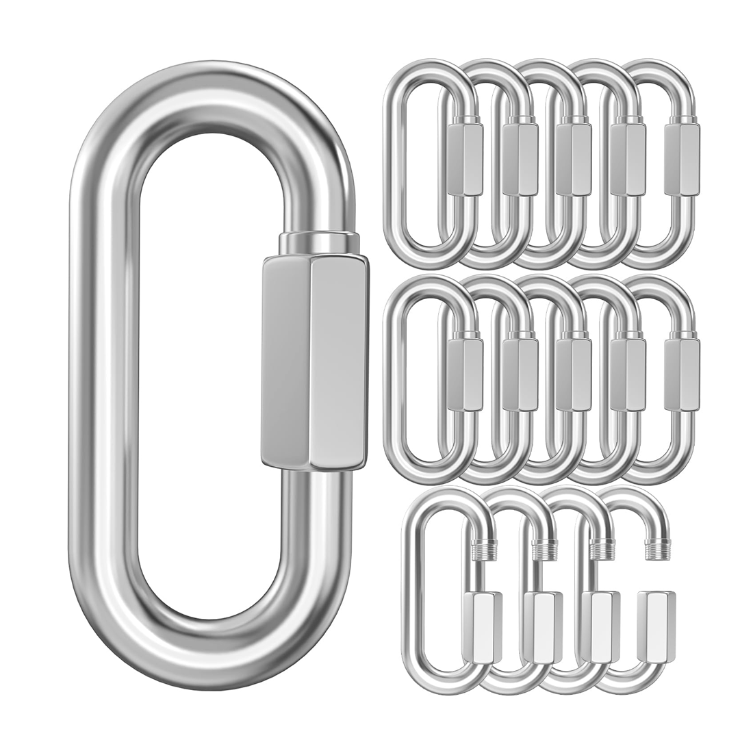 Eslabon Rápido con Tuerca Cayac 3.5 mm 1/8" 50 Pzs