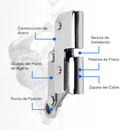 FRENO ANTICAIDA PARA CABLE DE ACERO CAPACIDAD  8 mm-7