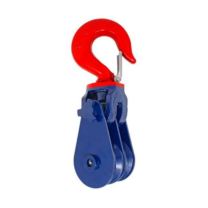 POLEA GIRATORIA 4.5" CAPACIDAD CABLE 1/2" DOBLE CARGA 4 t GANCHO C/PESTILLO "PASTECA"