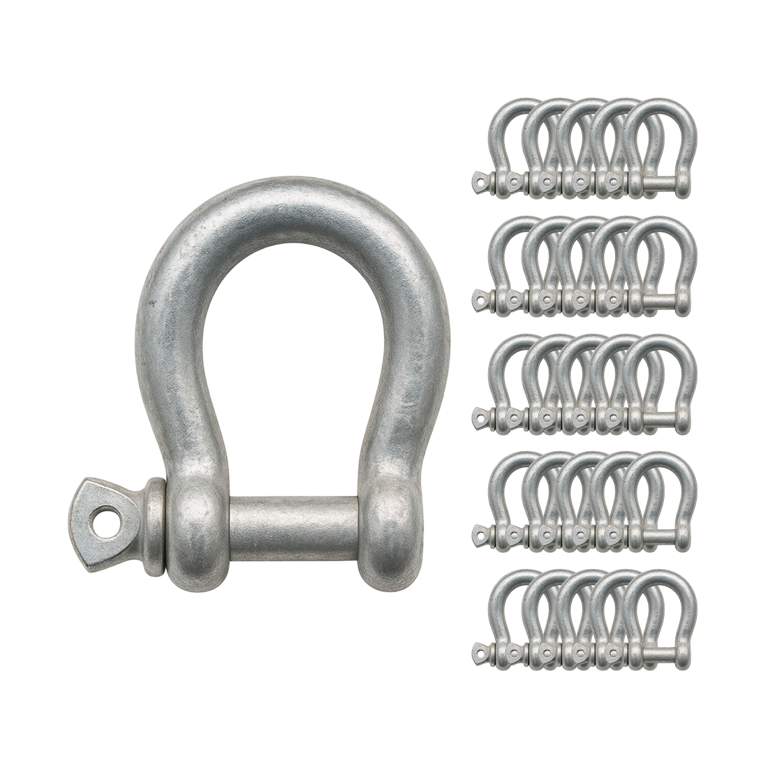 Grillete Galvanizado Tipo Lira  13 mm 1/2" 10 Pzs