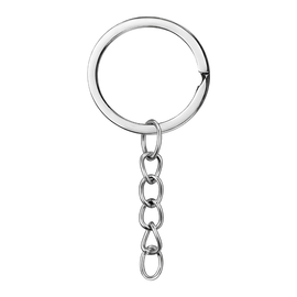 LLAVERO ARGOLLA 30 mm CADENA NIQUEL C/100 PIEZAS