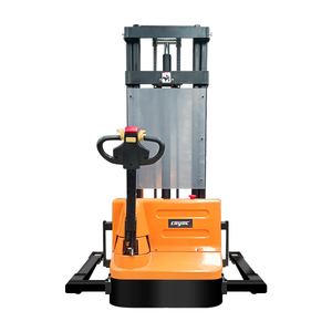 MONTACARGA CARRETILLA ESTIBADOR ELECTRICO PATA ANCHA AJUSTABLE UÑA CORTA 1.6 t Y 2 m RUEDAS PU