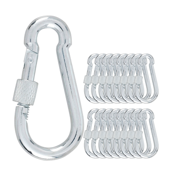 BANDOLA MOSQUETON C/SEGURO  5 y 50 mm C/ 50 PIEZAS.