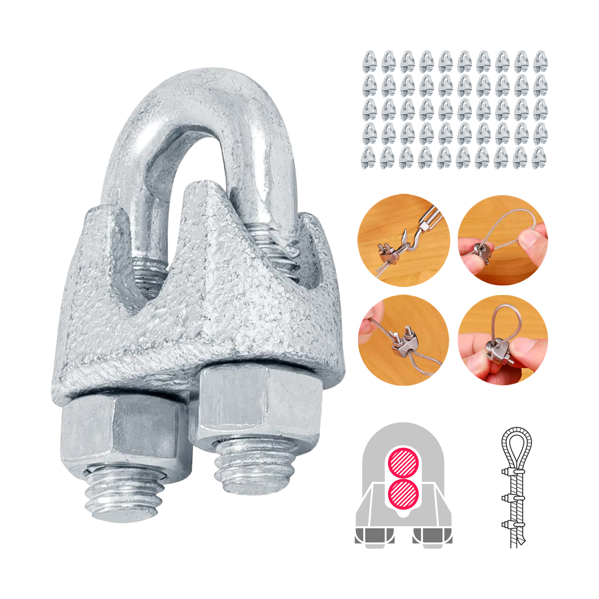 Nudo Ranurado NU003 3/16" 100 Pzs