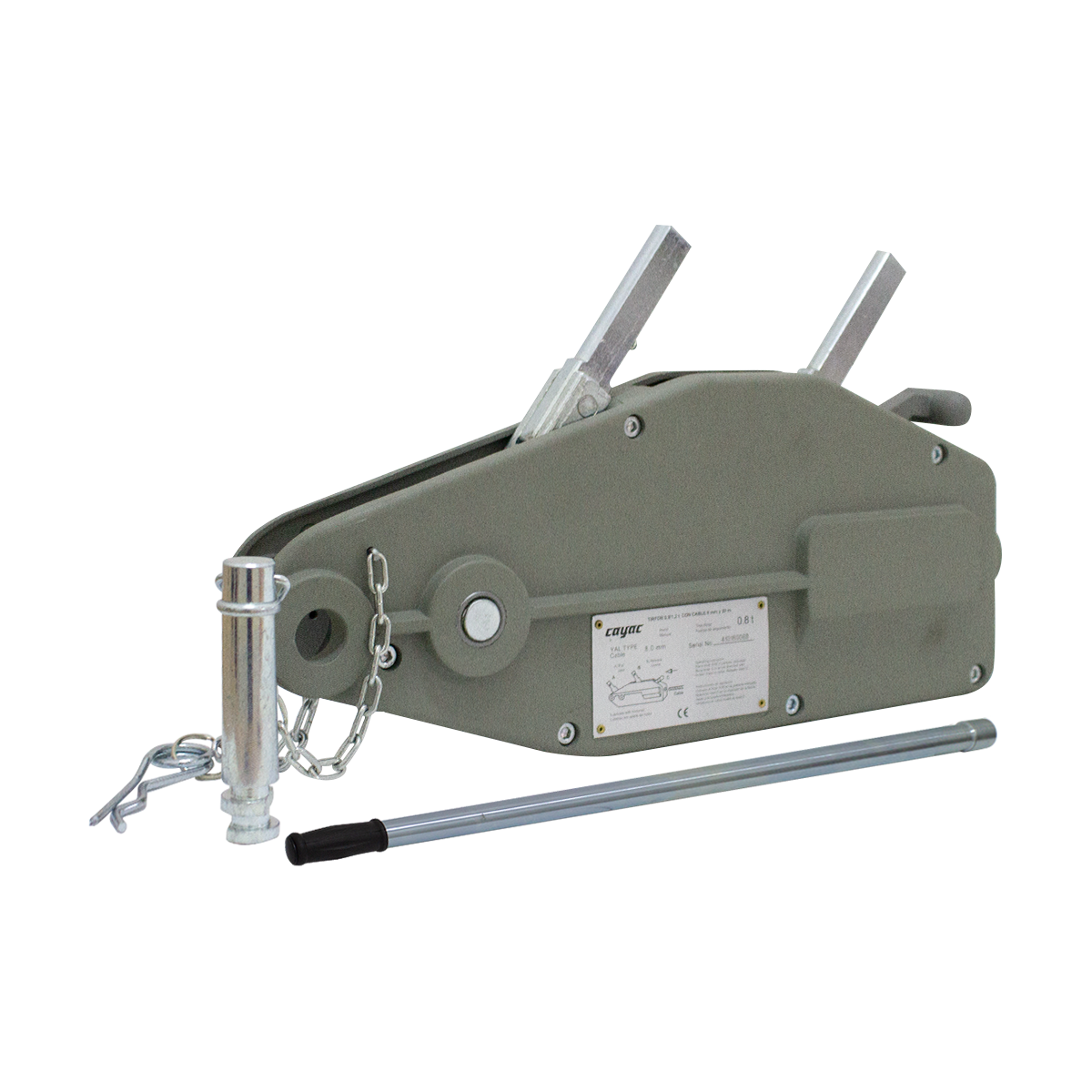 Tirfor Malacate TI001 0.8 Ton Arrastre 1.2 Ton 8 mm 20 m